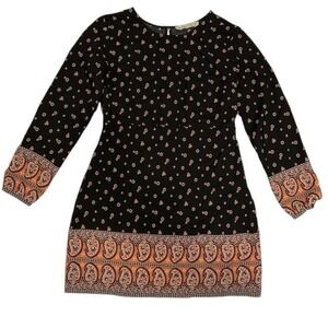 Abercrombie & Fitch Women's Paisley Long Sleeved Keyhole‎ Dress Size Med